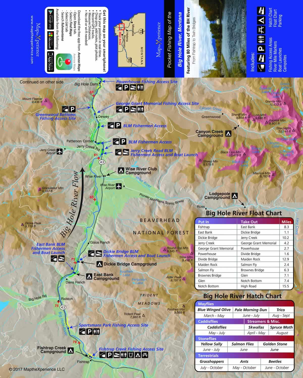 Map the Xperience - Bighole River, Montana Fishing & Fly Fishing Map