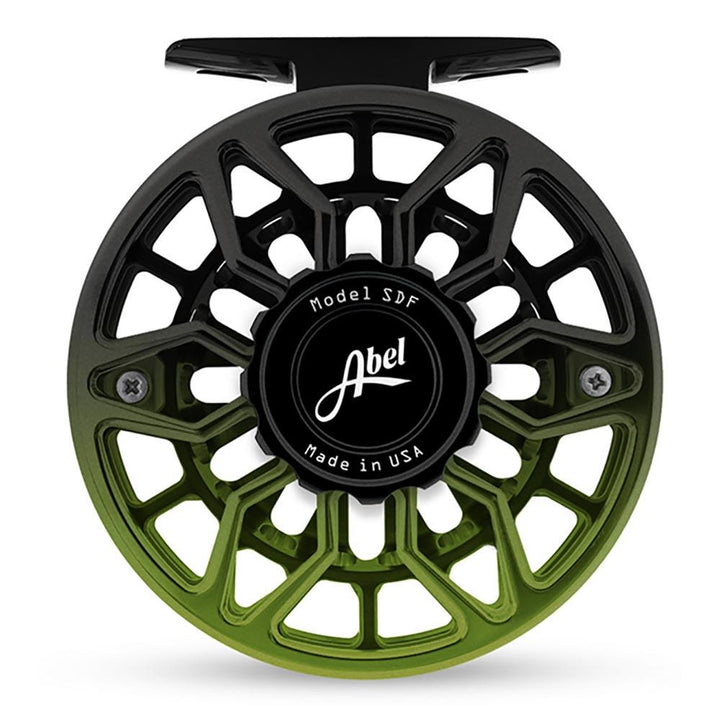 Abel SDF 5/6 Reel Ported in Satin Black Green Fade