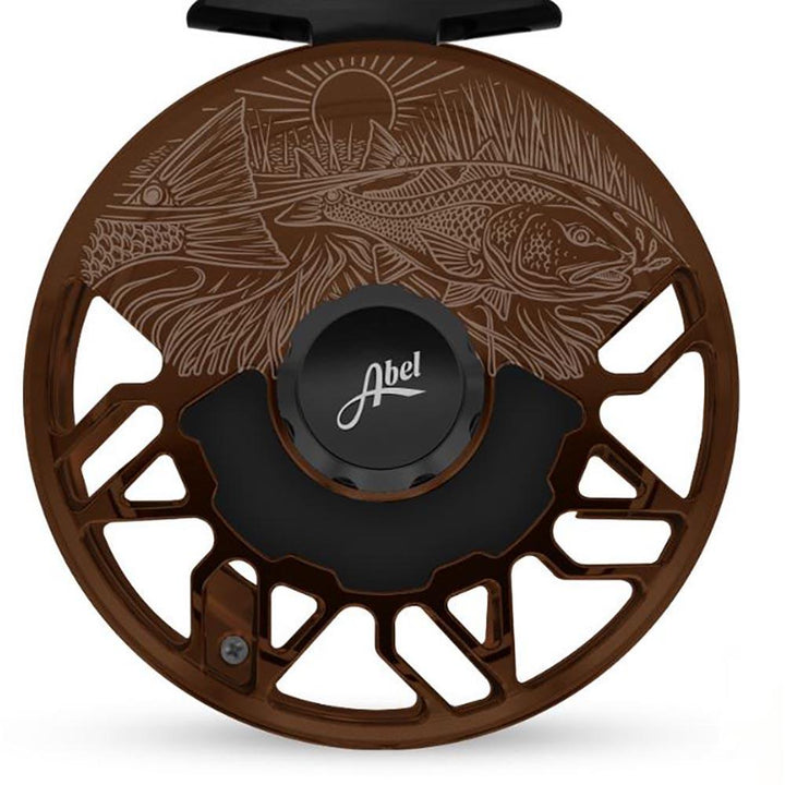 Abel Rove Reel in Satin Dark Brown and Underwood Redfish