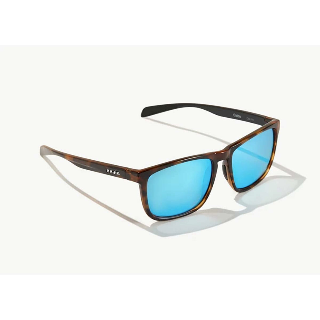 Bajio Calda Sunglasses Polarized in Vintage Tort Gloss with Blue Plastic