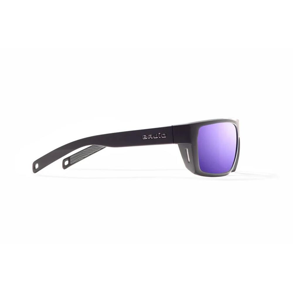 Bajio Palometa Sunglasses Polarized in Black Matte with Violet Mirror Glass