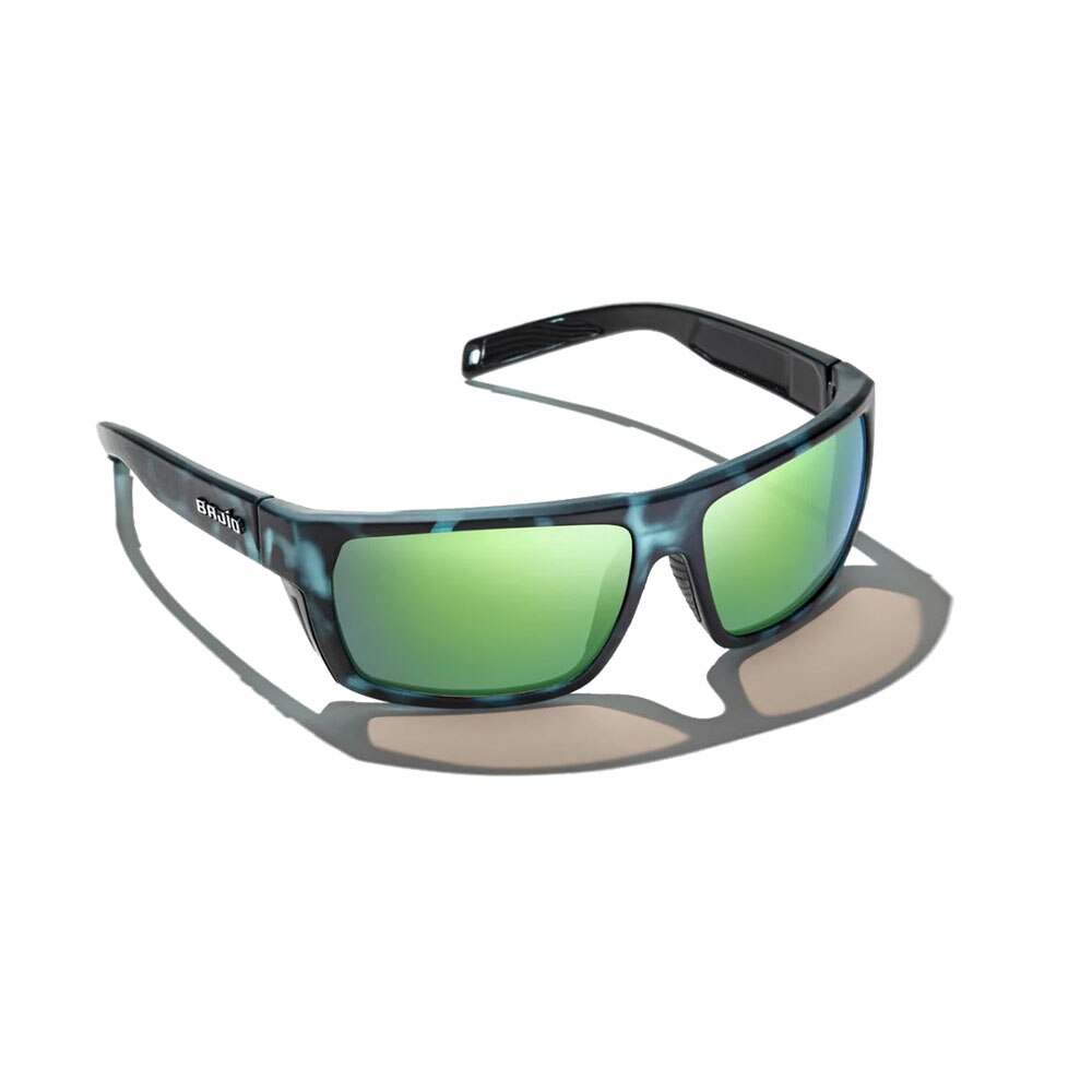 Bajio Palometa Sunglasses Polarized in Blue Tort Matte with Green Mirror Glass