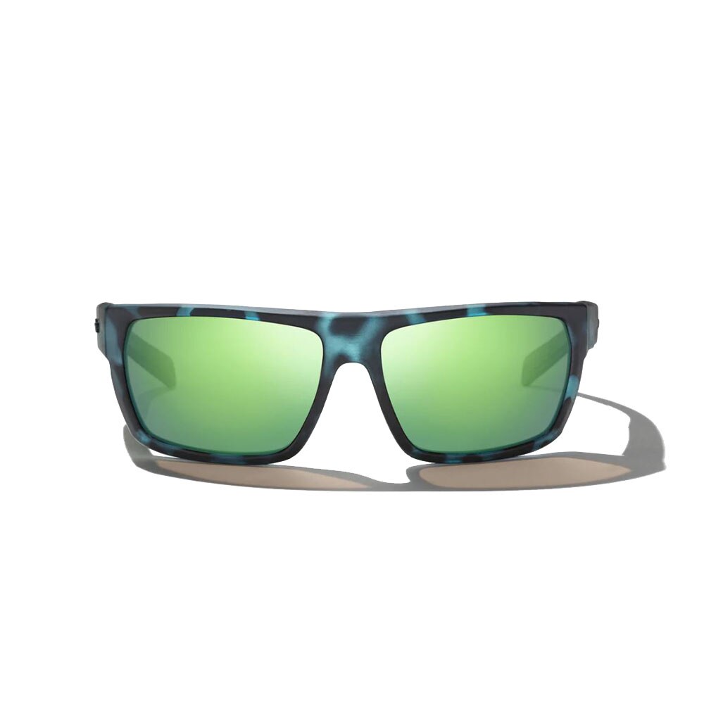 Bajio Palometa Sunglasses Polarized in Blue Tort Matte with Green Mirror Plastic