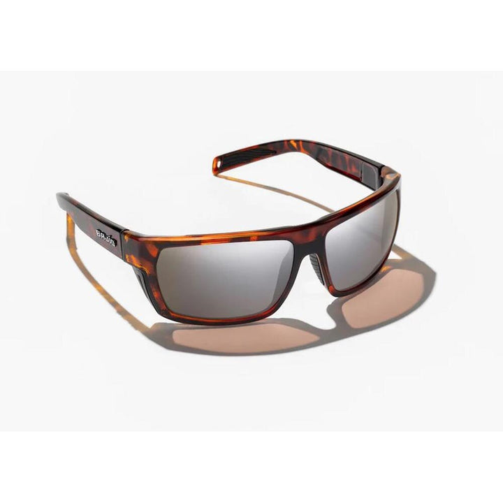 Bajio Palometa Sunglasses Polarized in Brown Tort Matte with Silver Mirror Glass