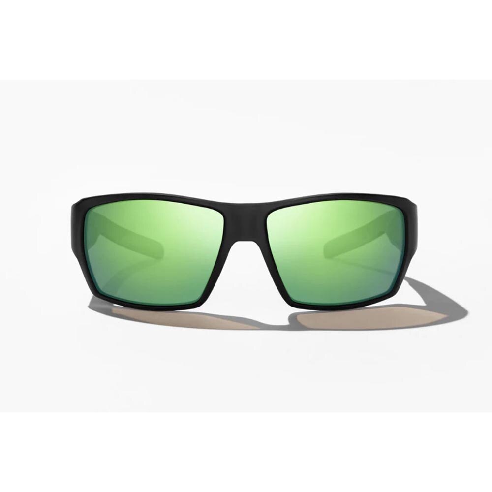 Bajio Vega Sunglasses Polarized in Black Matte with Green Plastic