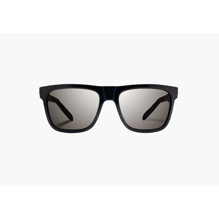 Bajio Hopedale Polarized Sunglasses in Black Gloss with Silver Mirror Glass