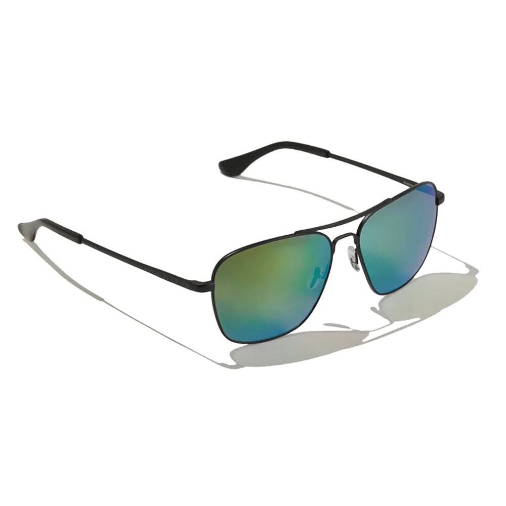 Bajio Snipes Sunglasses Polarized in Black Matte with Green Glass