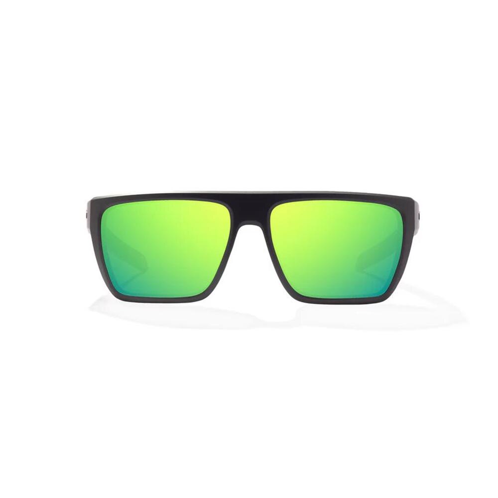 Bajio Zapata Sunglasses Polarized in Black Matte with Green Glass