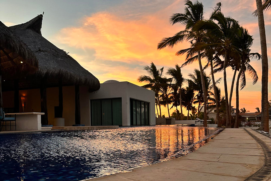 The pool area of the Gran Sueno Resort, the home of the Bahia de Suenos lodge in Baja's East Cape.