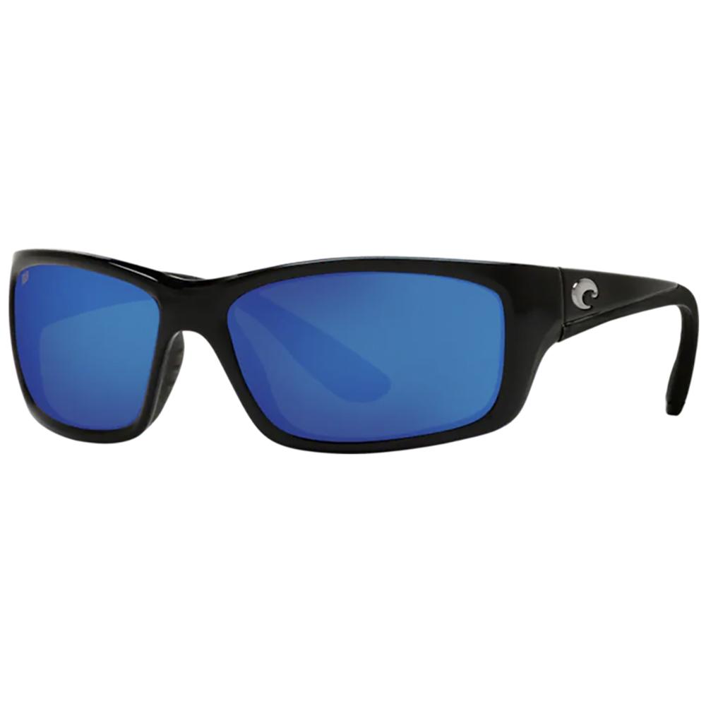 Costa Jose Sunglasses Polarized in Shiny Black with Blue Mirror 580G