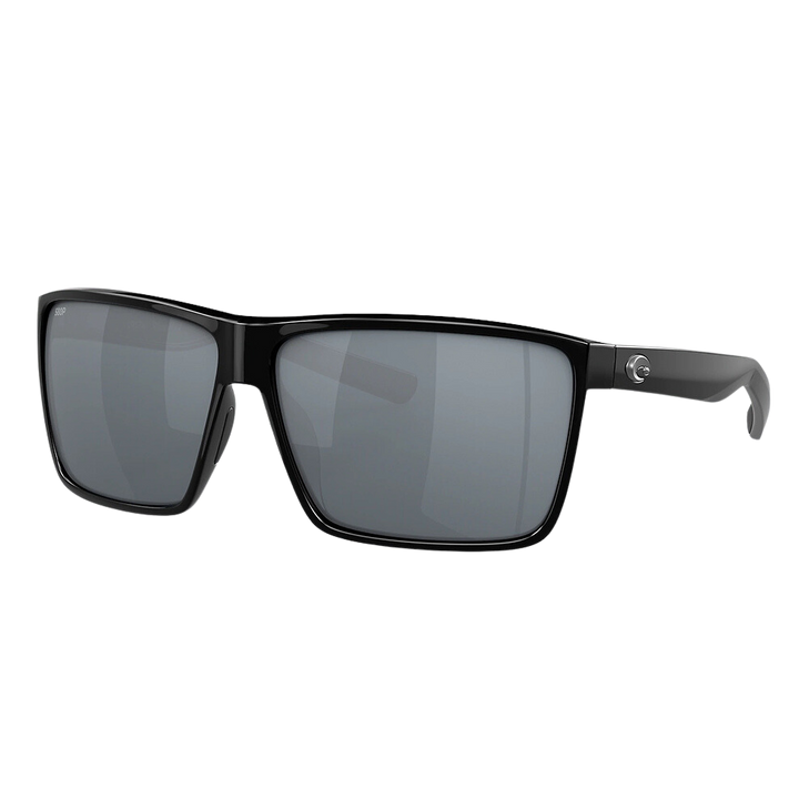Costa Rincon Polarized Sunglasses in Shiny Black with Grey Silver Mirror 580P