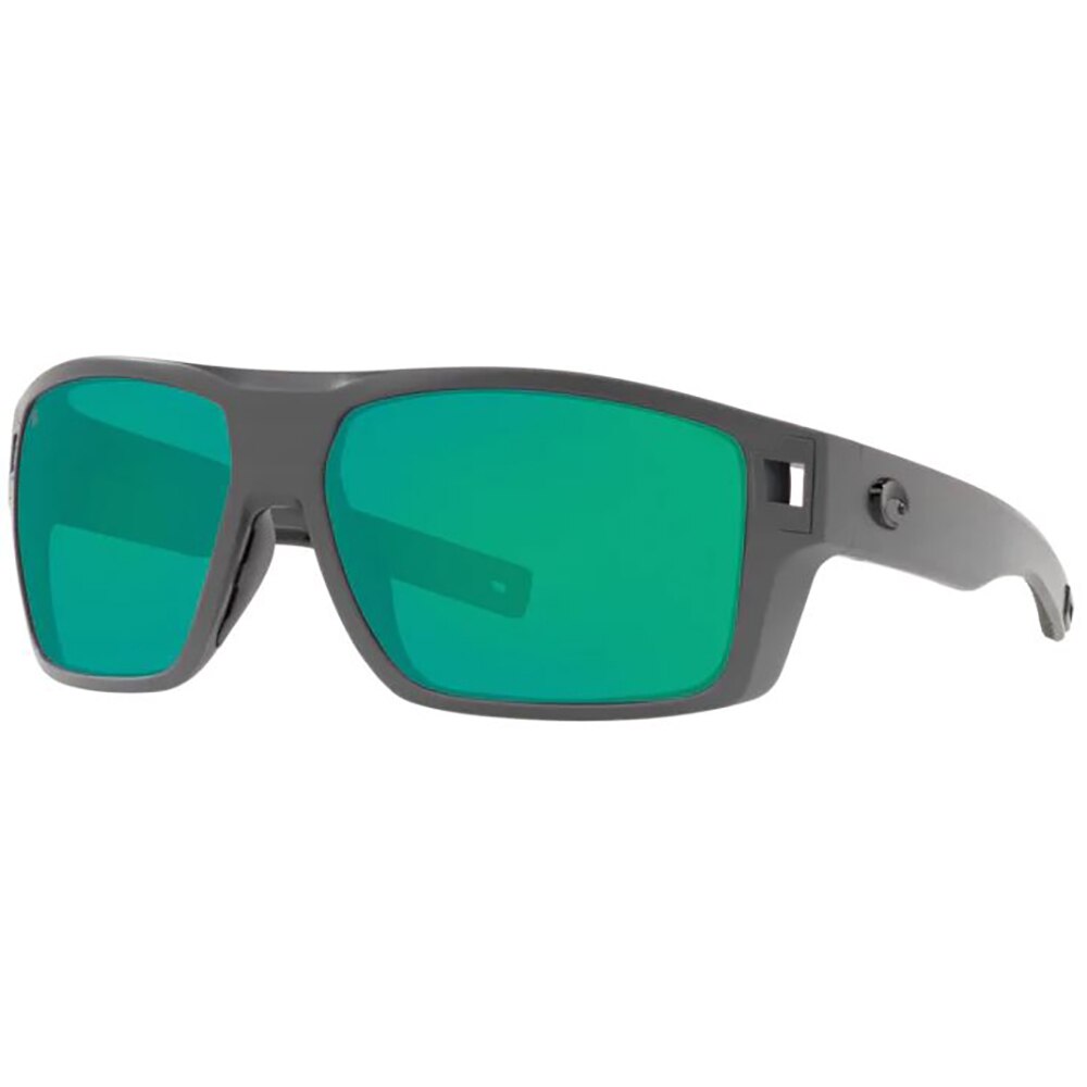 Costa Diego Sunglasses Polarized in Matte Grey with Green Mirror 580P