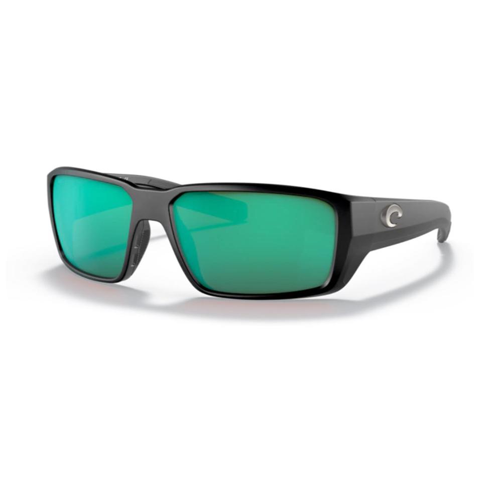 Costa Fantail Pro Sunglasses Polarized in Matte Black with Green Mirror 580G
