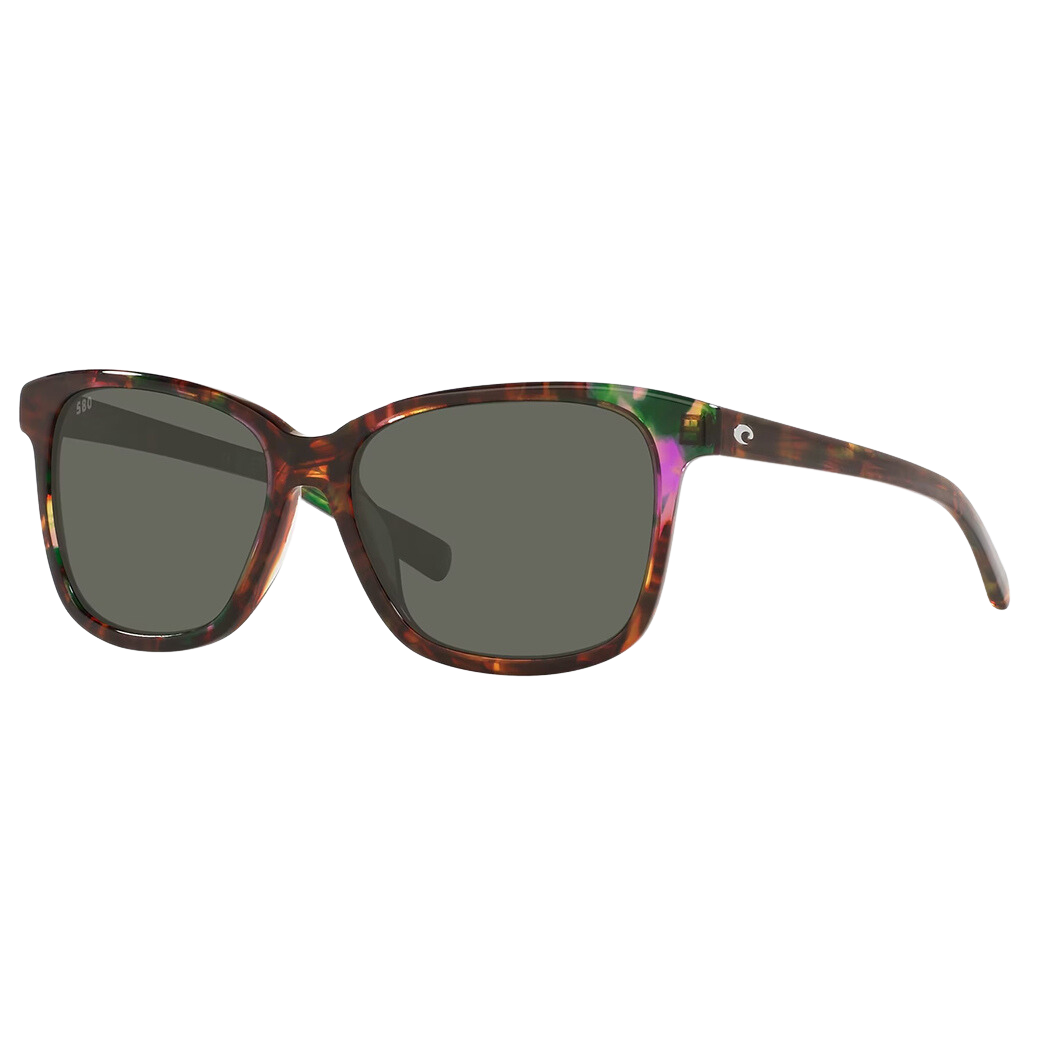 Costa May Polarized Sunglasses in Shiny Tiger Cowrie with Green Mirror 580G