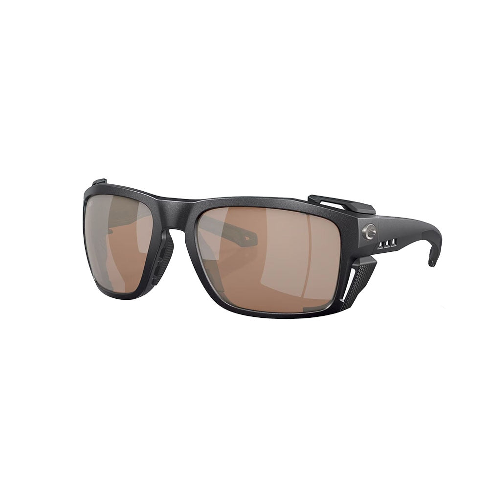 Costa King Tide 8 Sunglasses Polarized in Black Pearl with Copper Silver Mirror 580G