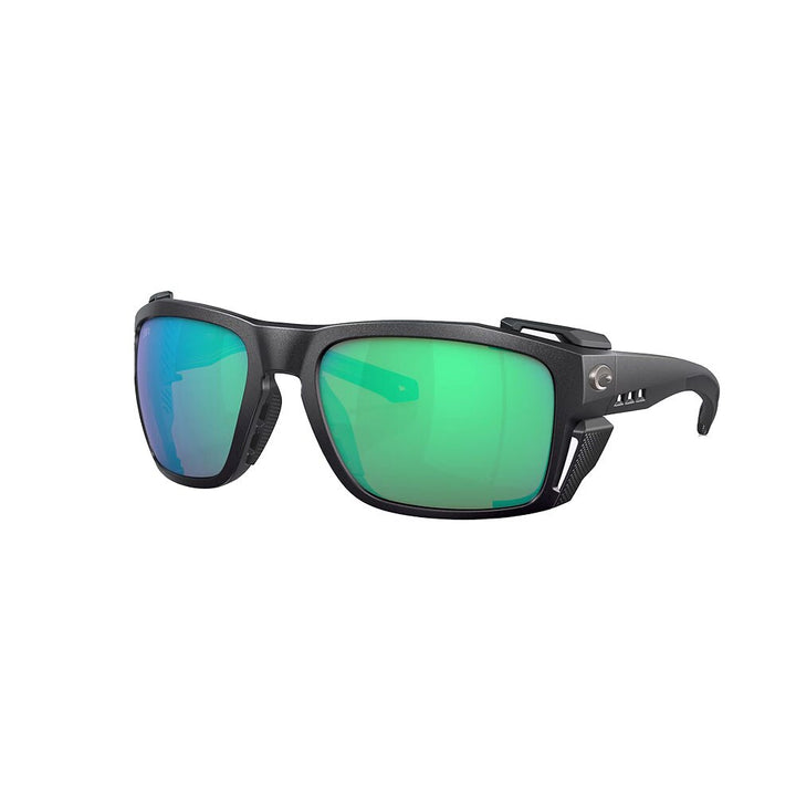 Costa King Tide 8 Sunglasses Polarized in Black Pearl with Green Mirror 580G