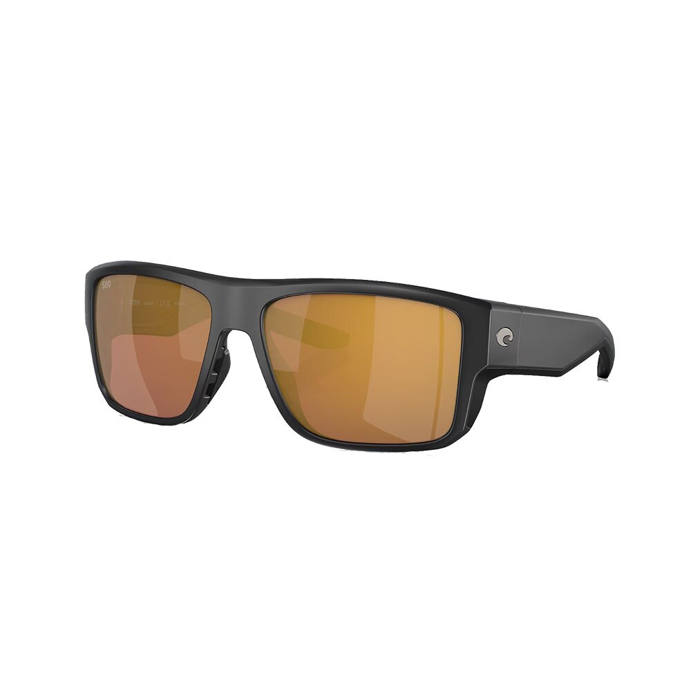 Costa Taxman Sunglasses Polarized in Matte Black with Gold Mirror 580G