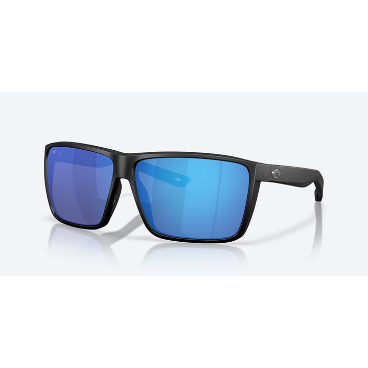 Costa Rincon II Sunglasses Polarized in Matte Black with Blue Mirror 580G
