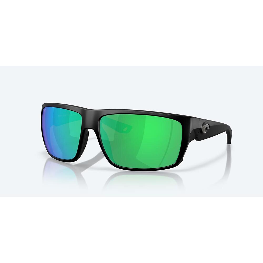 Costa Fly Line Polarized Sunglasses in Matte Black with Green Mirror 580G