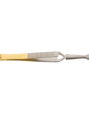 Dr. Slick Bead Tweezer Straight in Gold and Satin