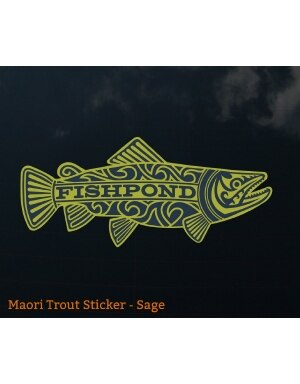 Fishpond Maori Trout Sticker in Sage