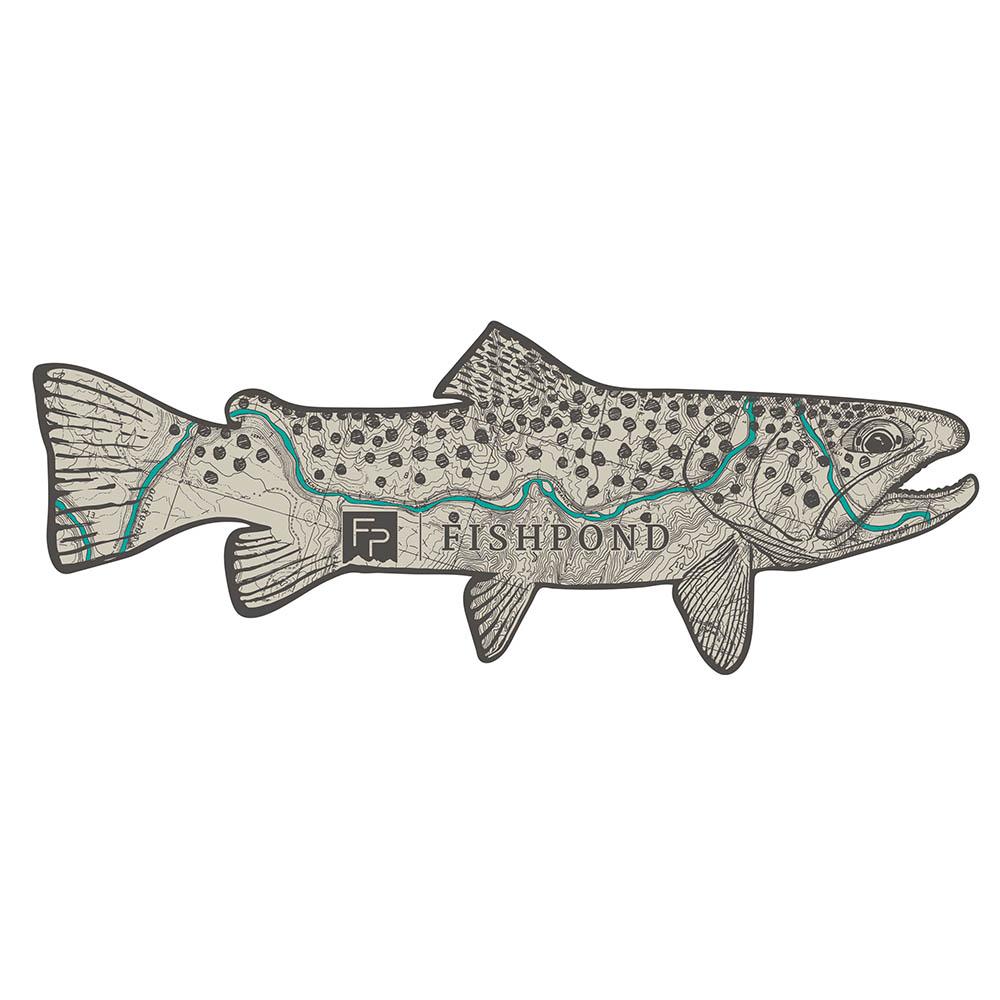 Fishpond Topo Trout Sticker in One Color