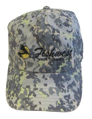 Fishwest Logo Simms CBP Single Haul Cap in Tidal Camo