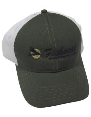 Fishwest Simms Logo CBP Trucker Cap in Hunter Green