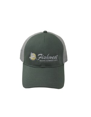 Fishwest Simms Logo CBP Trucker Cap in Olive