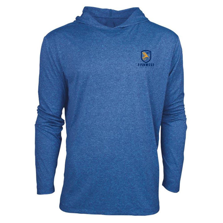 Fishwest Logo Confluence Hoody Men's in Santorini Heather