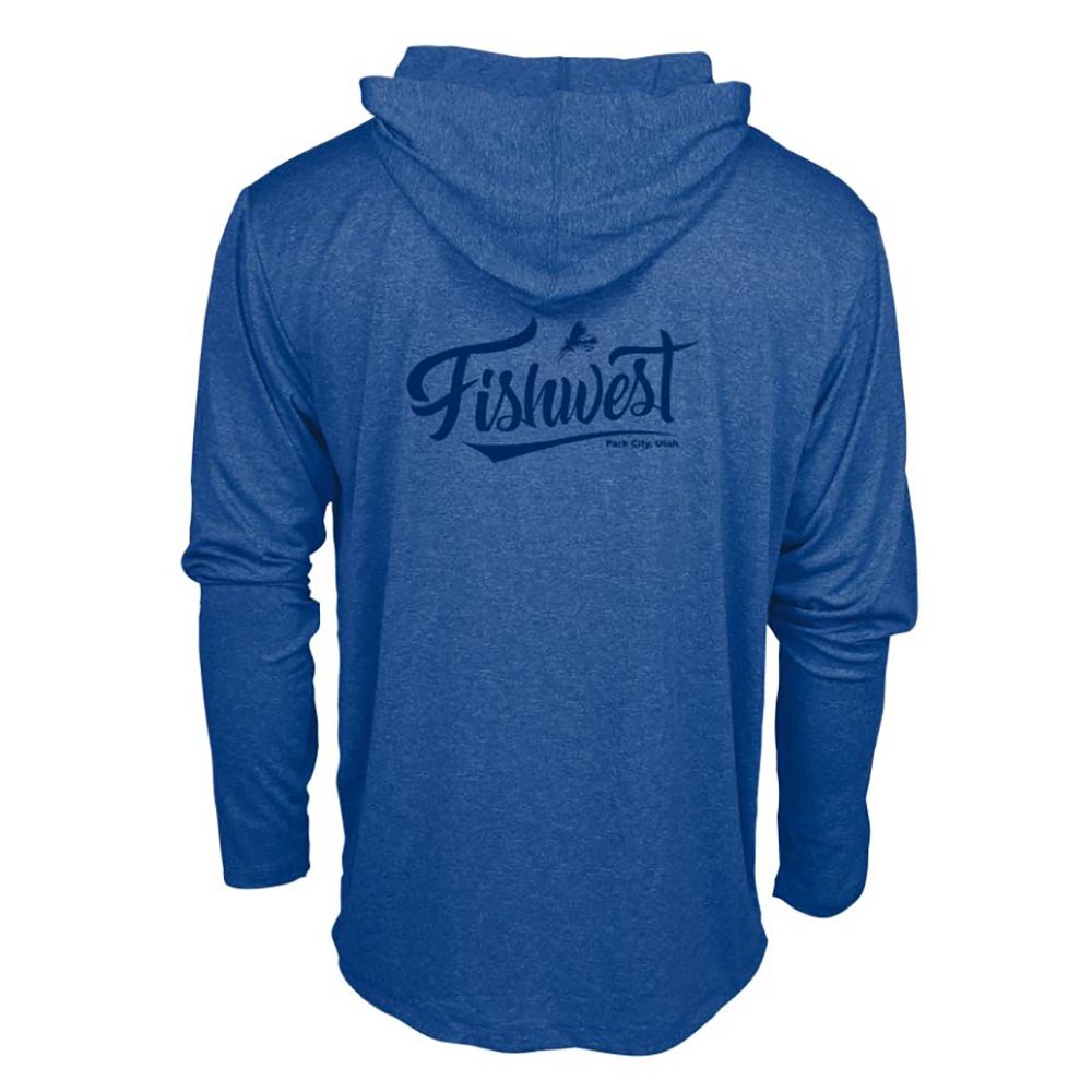 Fishwest Logo Confluence Hoody Men's in Santorini Heather