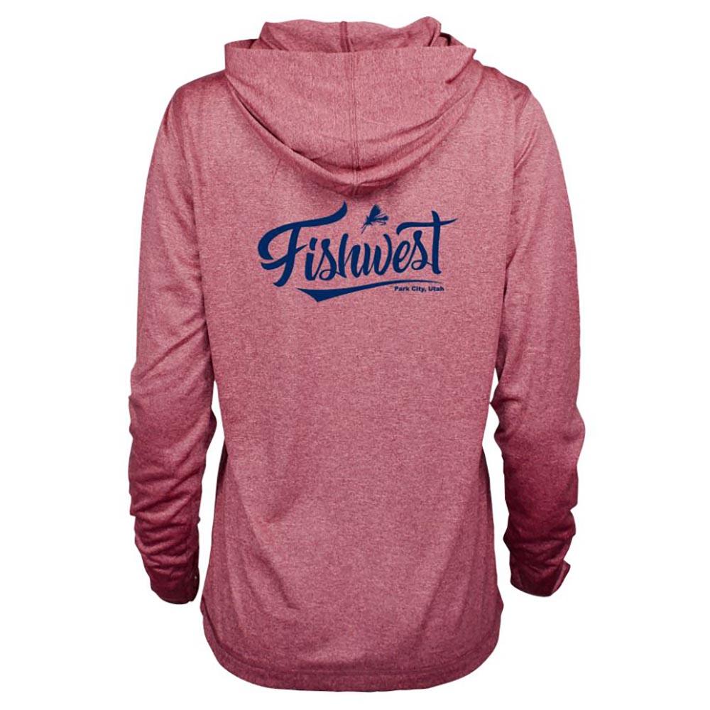 Fishwest Logo Confluence Hoodie Women's in Hawthorn Rose Heather