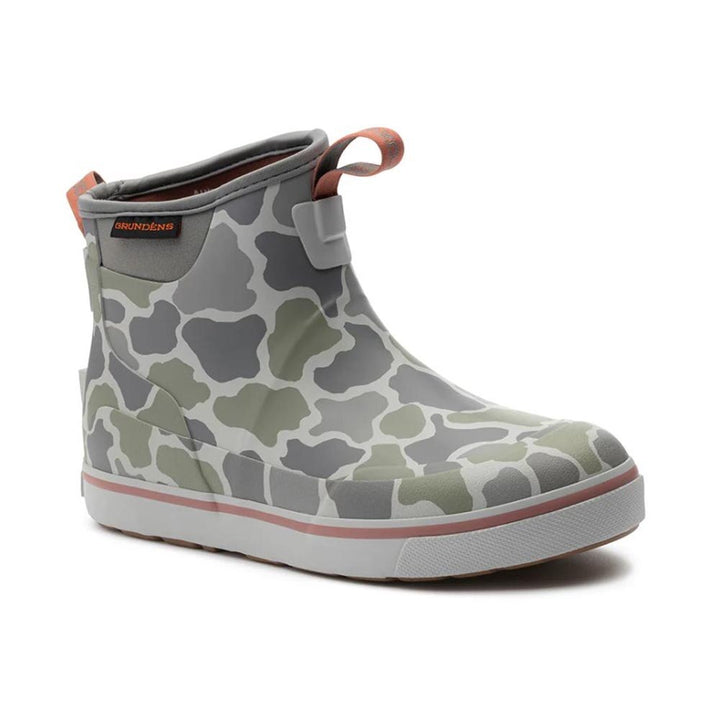 Grundens DeckBoss Ankle Boot Women's in Tea Duck Camo