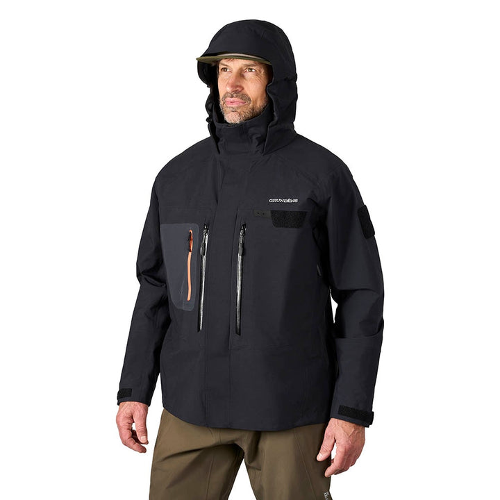 Grundens Portal GoreTex Wading Jacket Men's in Black