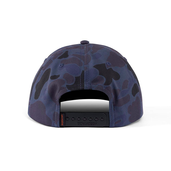 Grundens King Trucker Hat in Admiral Navy Camo