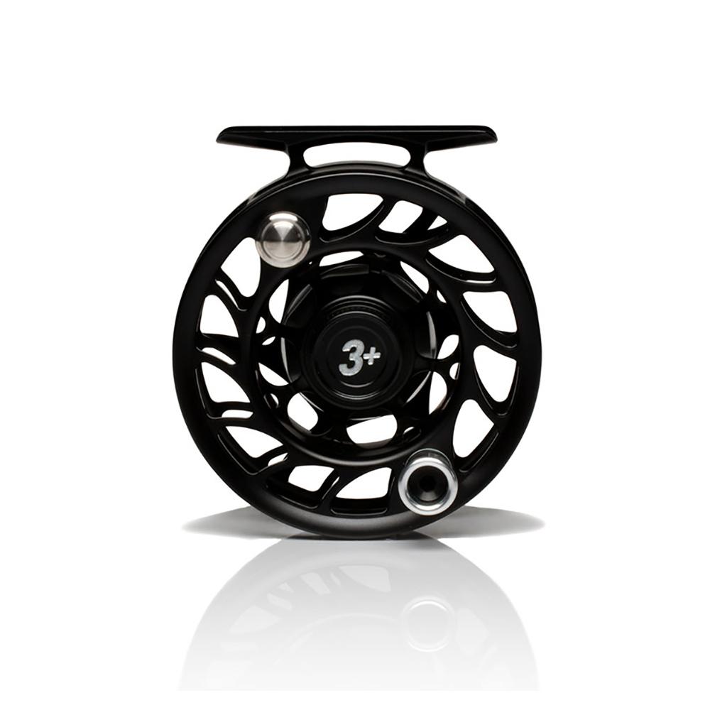 Hatch Iconic Fly Reel - 3 Plus in Black Silver Front View