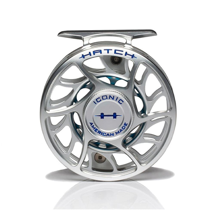 Hatch Iconic Fly Reel 4 Plus in Clear Blue