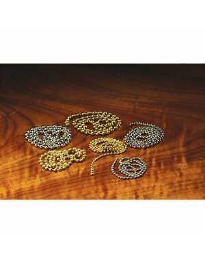 Hareline Dubbin Bead Chain Eyes in Silver