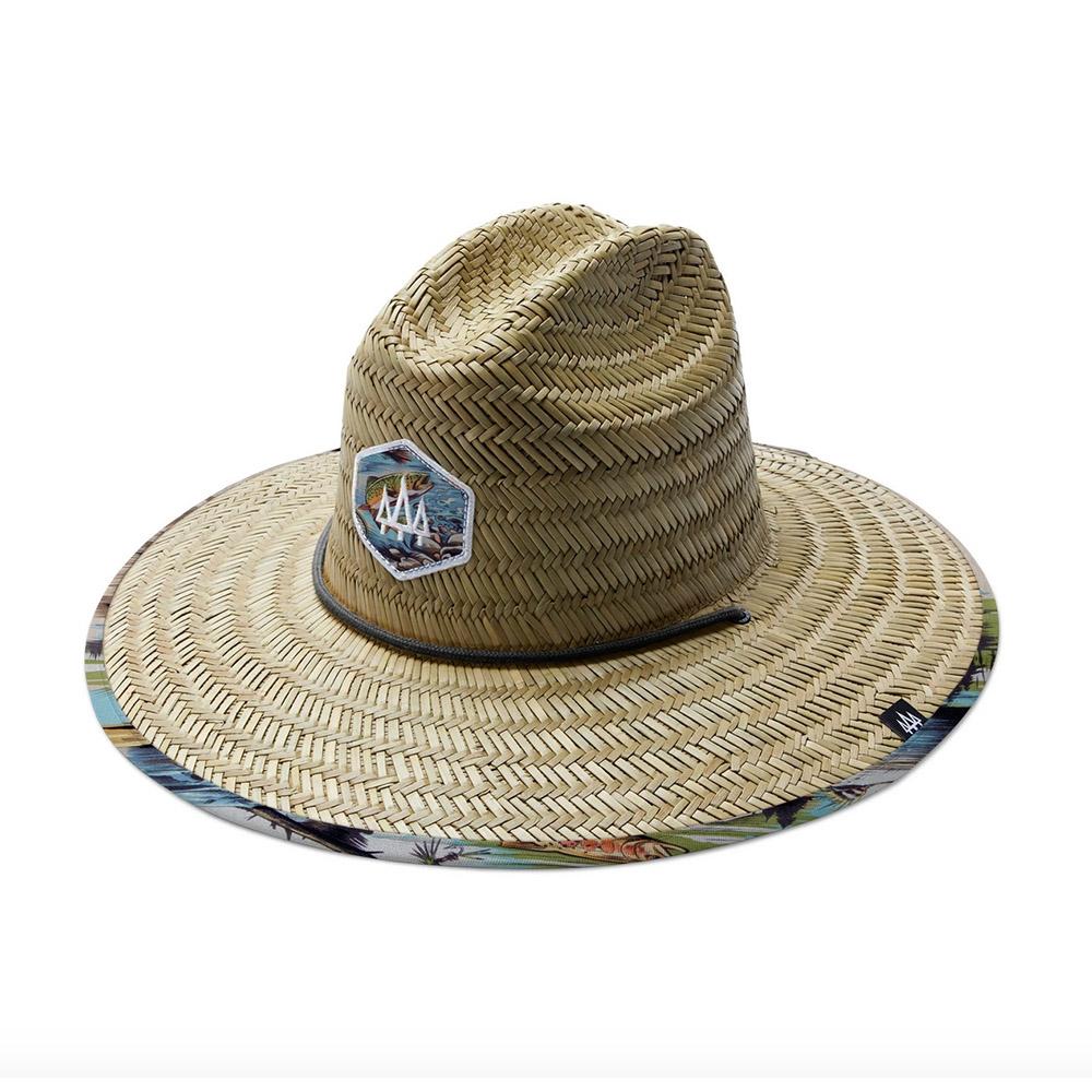 Hemlock Hat Co. - Print Straw Hat - Dry Fly Print Main View