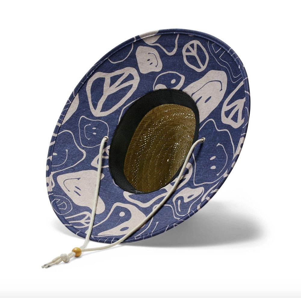 Hemlock Hat Co. - Print Straw Hat - Harvey Print Under View