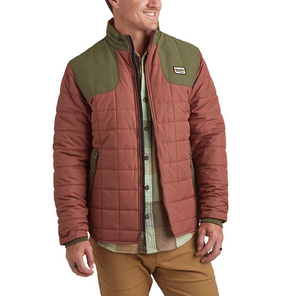Howler Brothers Merlin Jacket Mens in Cherrywood and Olivetree