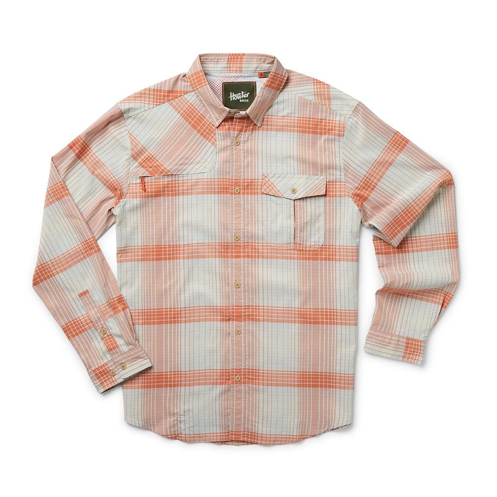 Howler Brothers Matagorda Longsleeve Shirt Mens in Evans Plaid Oxide