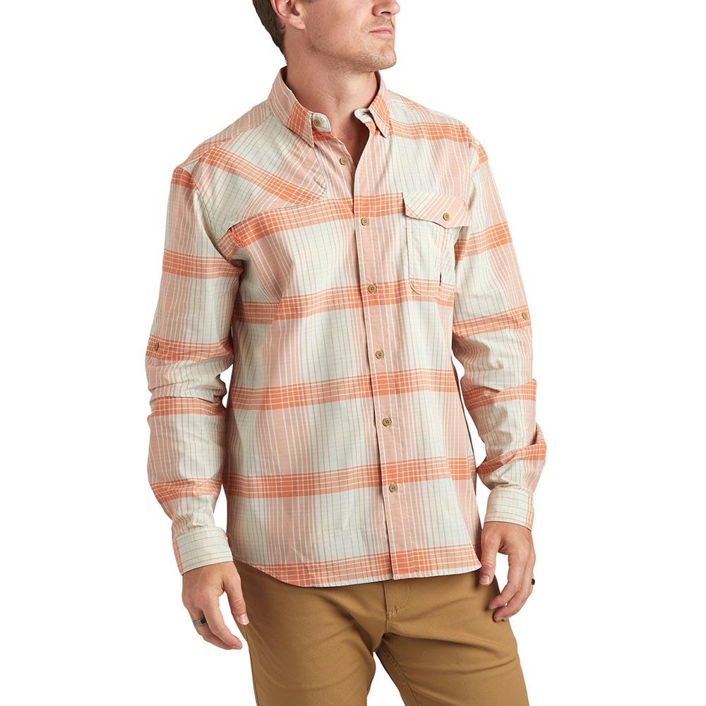 Howler Brothers Matagorda Longsleeve Shirt Mens in Evans Plaid Oxide