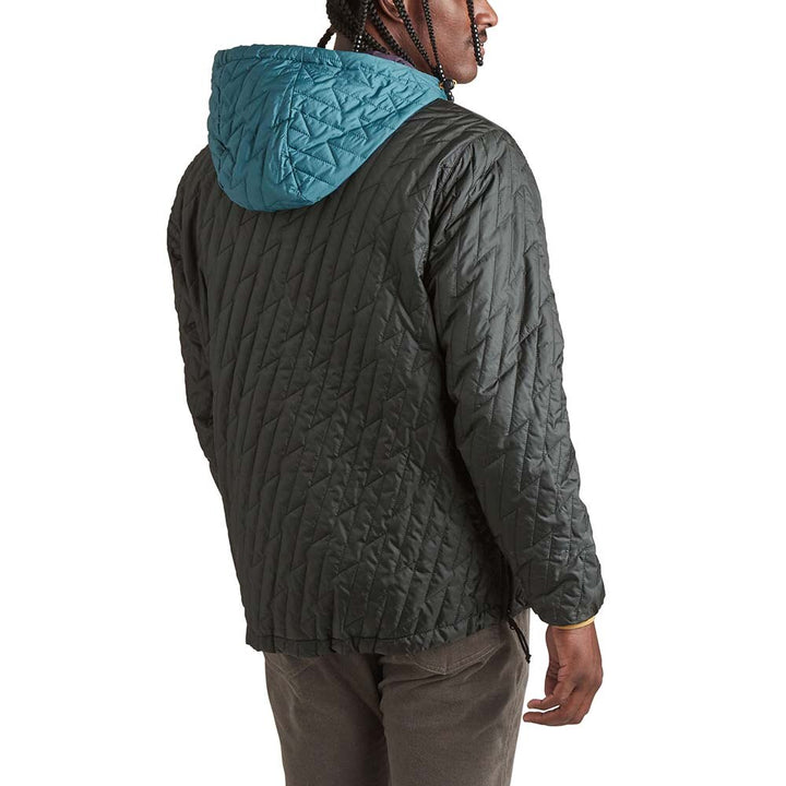 Howler Brothers Voltage Quilted Pullover Mens in Black N Blue