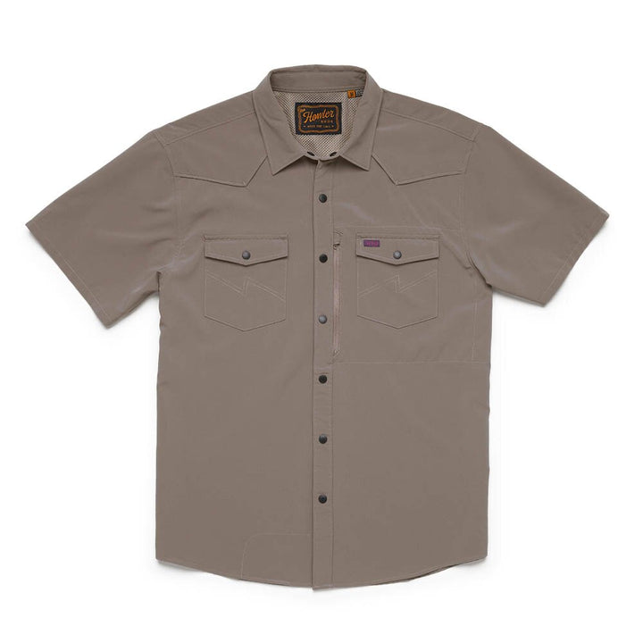 Howler Brothers Emerger Tech Short Sleeve Shirt Mens in Ash