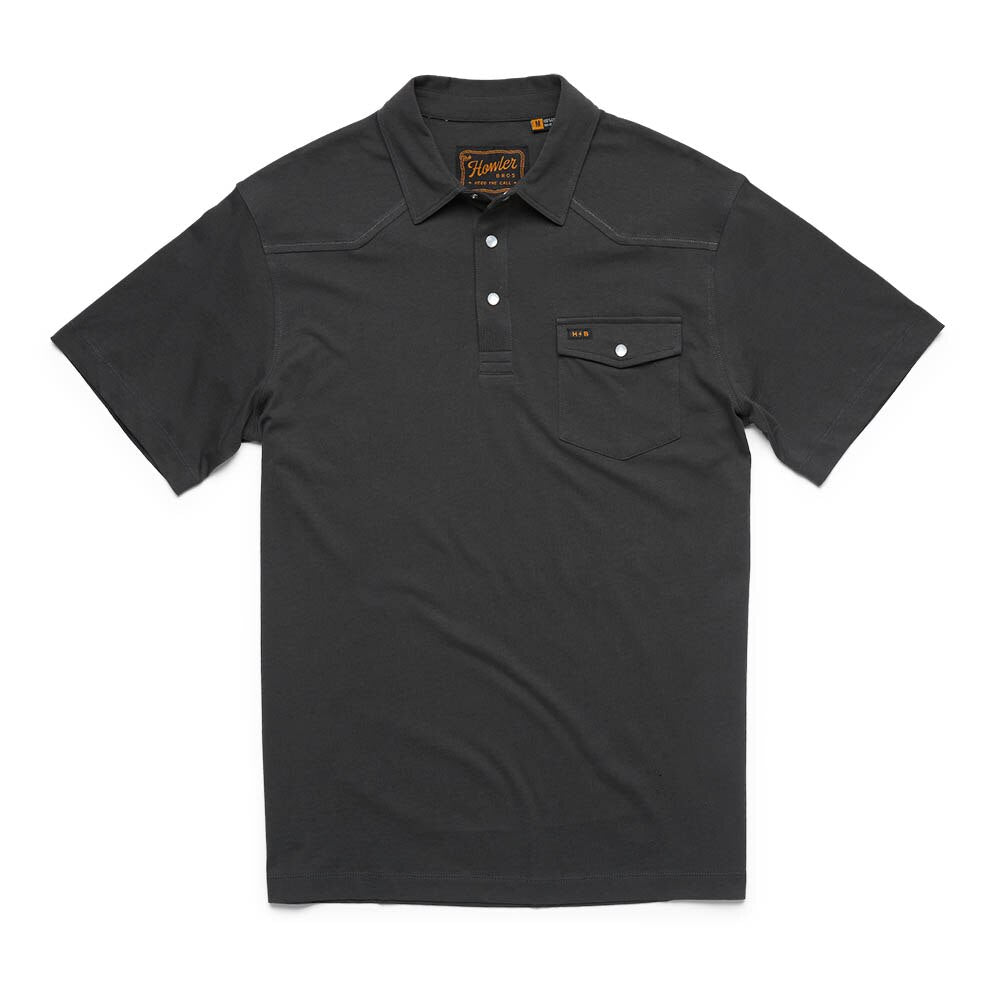 Howler Brothers Ranchero Polo Shirt Mens in Antique Black