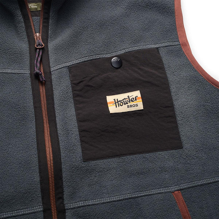 Howler Bros Free Range Fleece Vest Mens in Fog