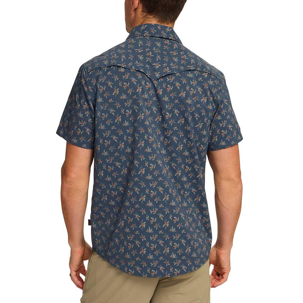Howler Brothers Open Country Tech Shirt Mens in Rancher Floral Dark Slate