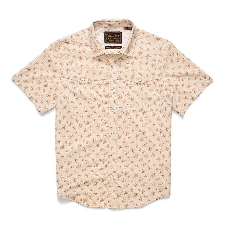 Howler Brothers Open Country Tech Shirt Mens in Rancher Floral Sand