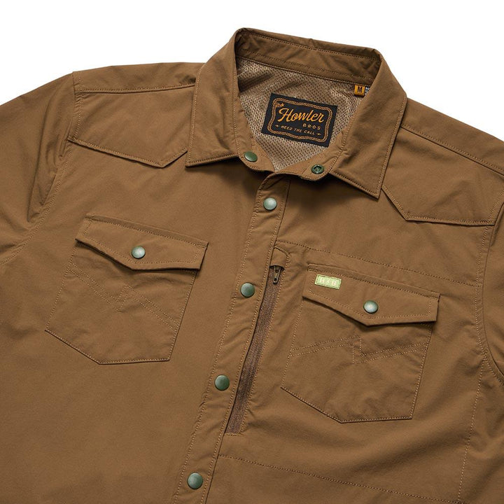 Howler Brothers Emerger Tech Shirt in Teak
